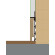 Плинтус скрытого монтажа 60 мм алюминиевый под гипсокартон SVP-116GK (2600 мм), без покрытия